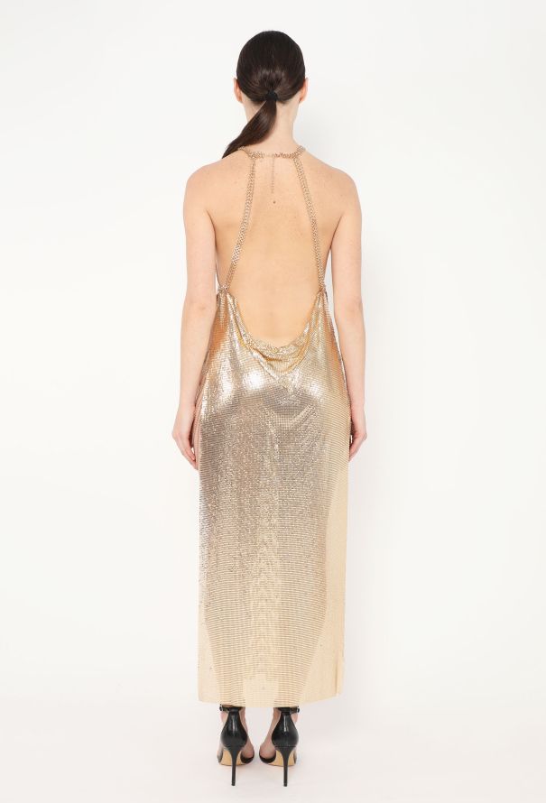 Plunging Chainmail Halter Dress - 4 Plunging Chainmail Halter Dress - 4