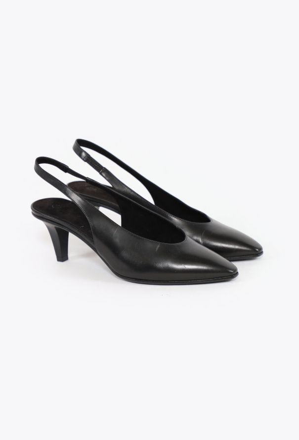 Loro Piana Classic Leather Slingbacks - 3