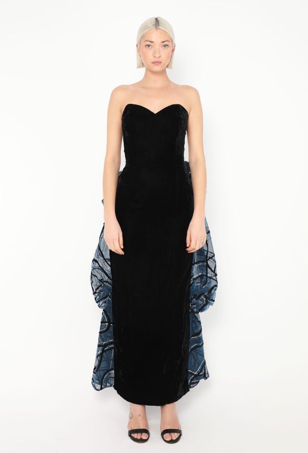 Velvet Organza Bustle Gown - 2 Velvet Organza Bustle Gown - 2
