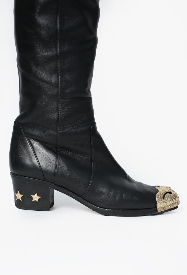 Chanel Pre-Fall 2014 Paris-Dallas Gilded Boots - 6