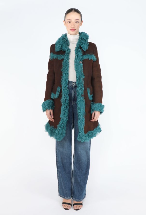 Prada 2014 Bouclé Shearling Trim Coat - 1