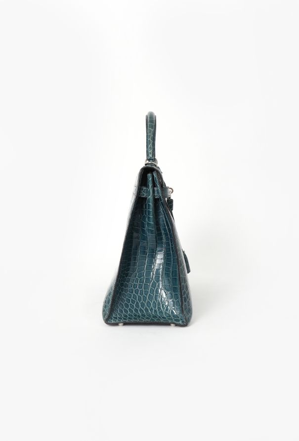 Hermès Blue Jean Porosus Kelly Sellier 35 - 6