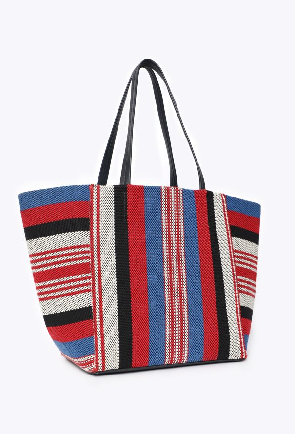 Céline Striped Canvas Phantom Cabas Tote - 2