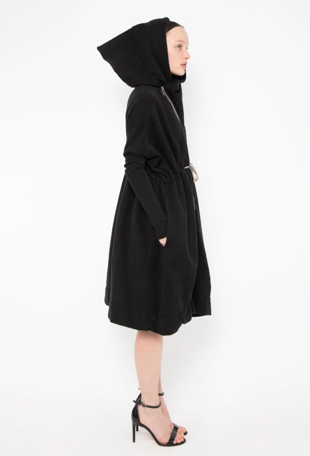 ワンピース Rick Owens Drkshdw Long Dress With Hood Drkshdw Asymmetrical Hoodie Dress | Authentic & Vintage | ReSee