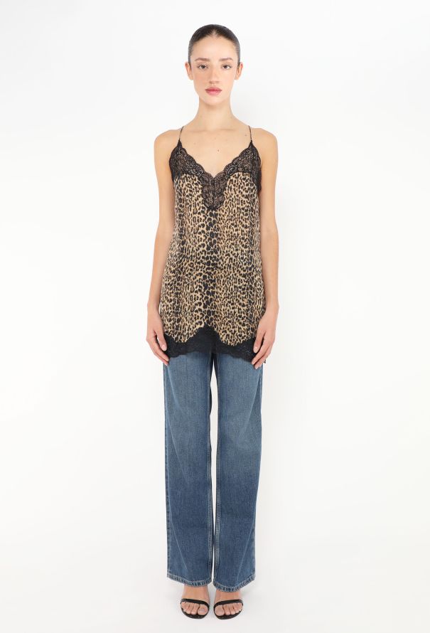 Saint Laurent Resort 2021 Leopard Lace Camisole - 3