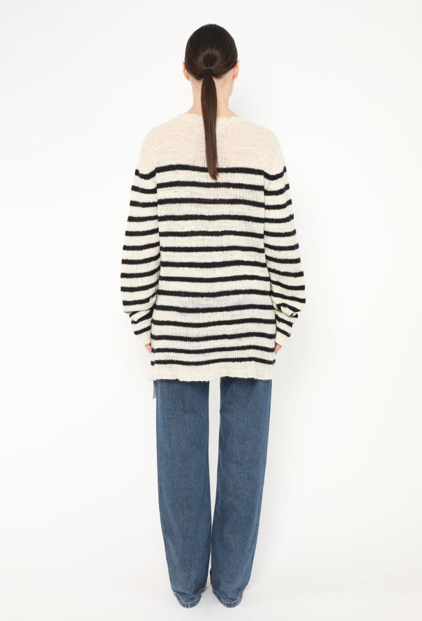 The Elder Statesman Cashmere Sweater White stripes - 4 The Elder Statesman Cashmere Sweater White stripes - 4