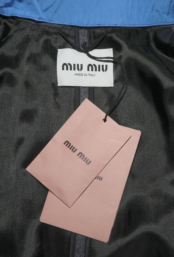 Miu Miu 2024 Felted Cotton Trim Coat - 7