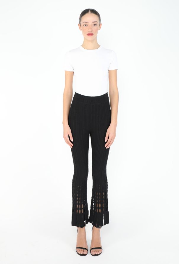 Alaïa CAMPAIGN 1993 Laser-Cut Ribbed Leggings - 4
