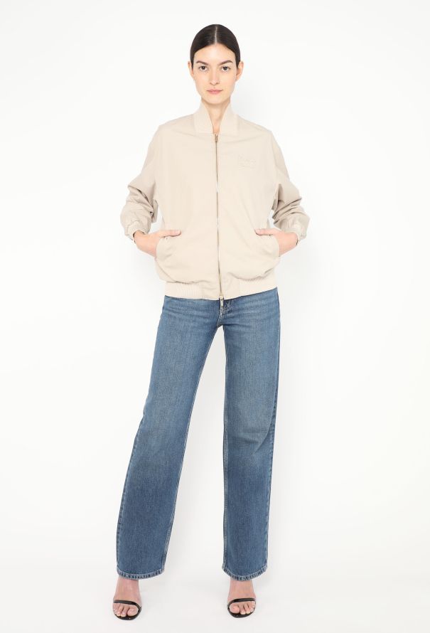 Miu Miu 2023 Oversized Logo Bomber Jacket - 1