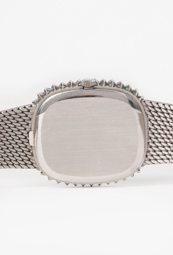Longines 18k White Gold, Diamond & Emerald Joaillerie Watch, 1974 - 6