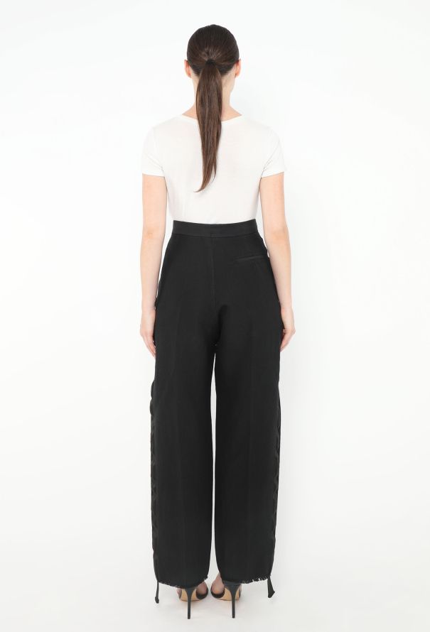 Céline Distressed Silk Smoking Pants - 4