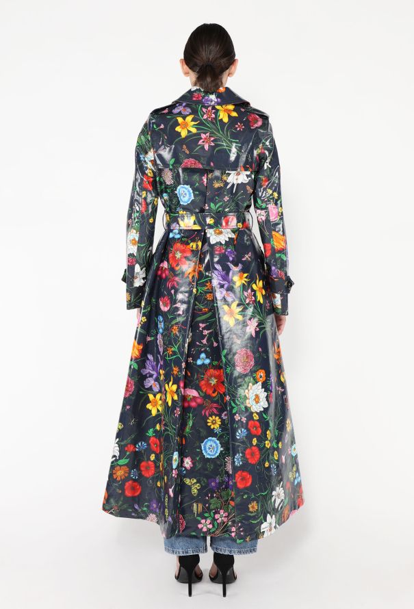 Gucci F/W 2018 Floral Belted Vinyl Trench - 6