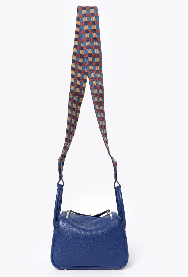 Hermès Bleu Royal Taurillon Clémence Mini Lindy - 5