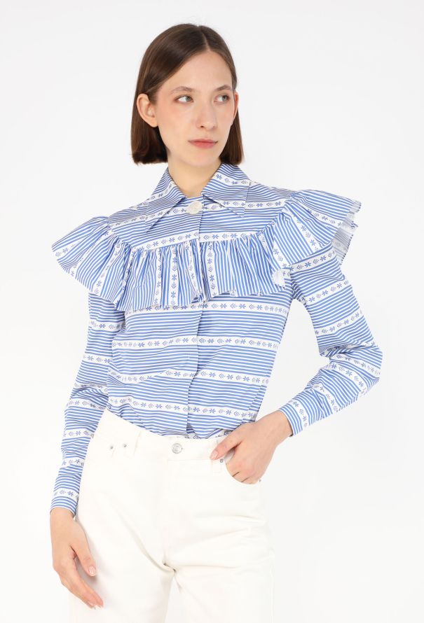 Miu Miu Cotton Smock Blouse, F/W 2015 - 3