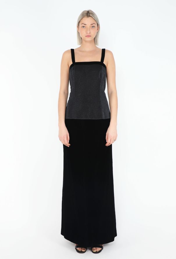 Saint Laurent '90s Iridescent Lurex Gown Ensemble - 2