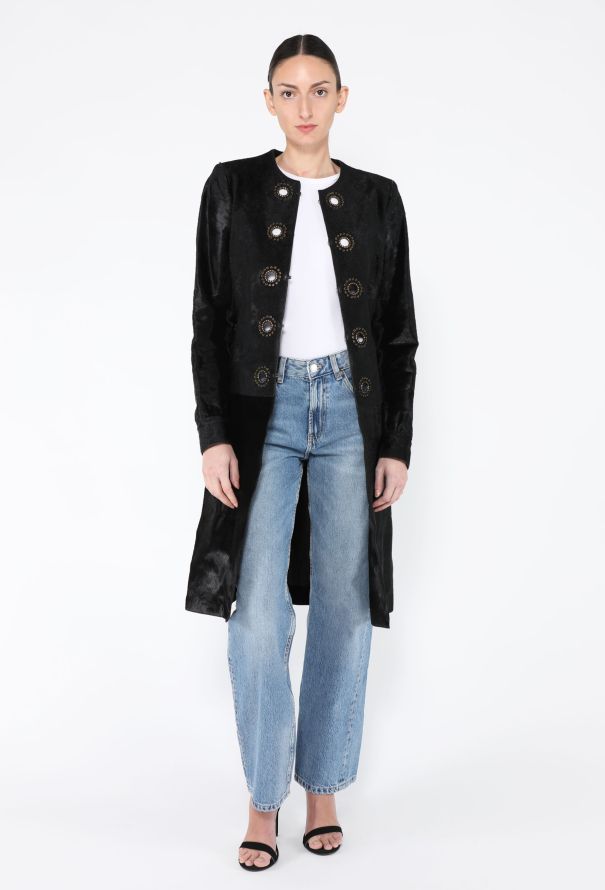 Saint Laurent Early 2000s Tom Ford Pony Hair Belted Coat - 4