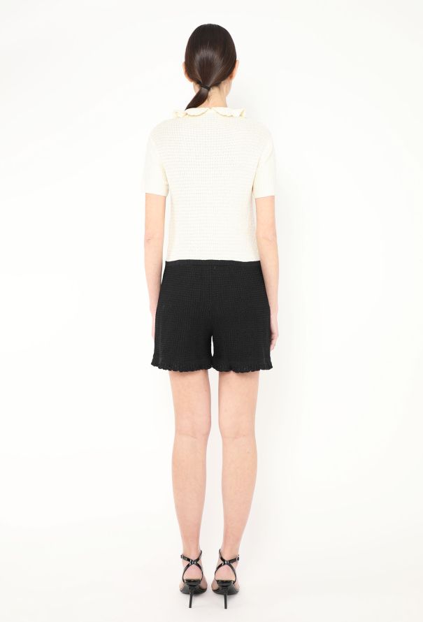 Chanel 2024 Crochet Ruffled 'CC' Romper - 4 Chanel 2024 Crochet Ruffled 'CC' Romper - 4