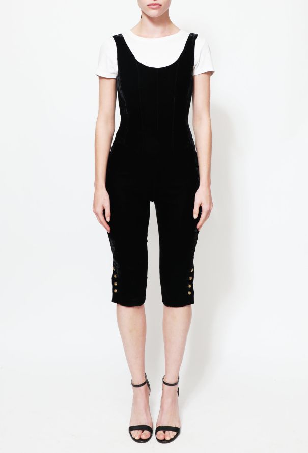 Chanel COLLECTOR F/W 1994 Velvet Jumpsuit - 4
