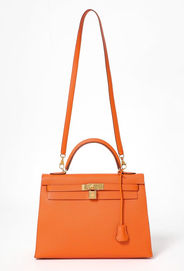 Hermès Orange H Epsom Kelly Sellier 32 - 2 Hermès Orange H Epsom Kelly Sellier 32 - 2