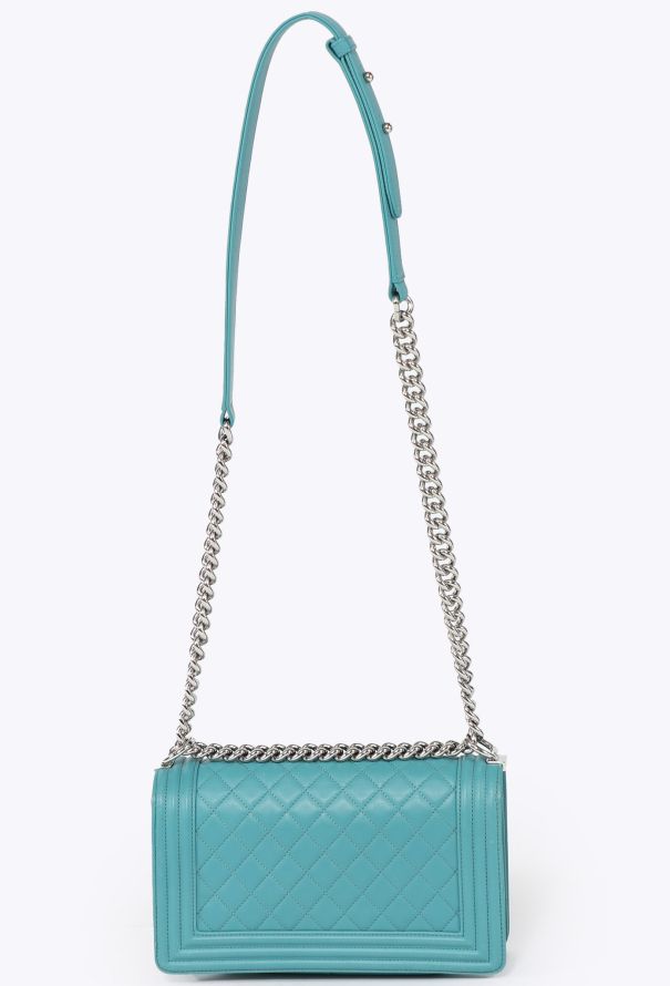 Chanel Turquoise Medium Boy Bag - 5