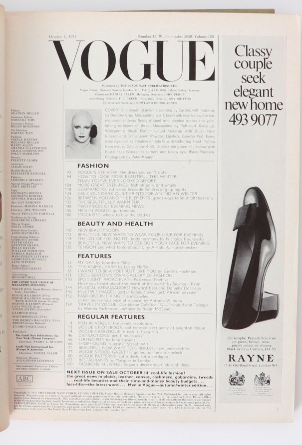 VOGUE UK 1971 Fall/Winter Set David Bailey - 5 VOGUE UK 1971 Fall/Winter Set David Bailey - 5