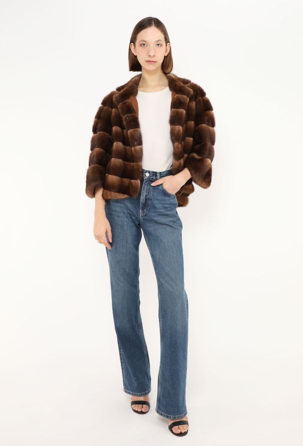 Fendi '90s Mink Fur Cropped Jacket - 5