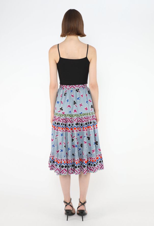 Saint Laurent 1979 Belted Printed Peasant Ensemble - 7