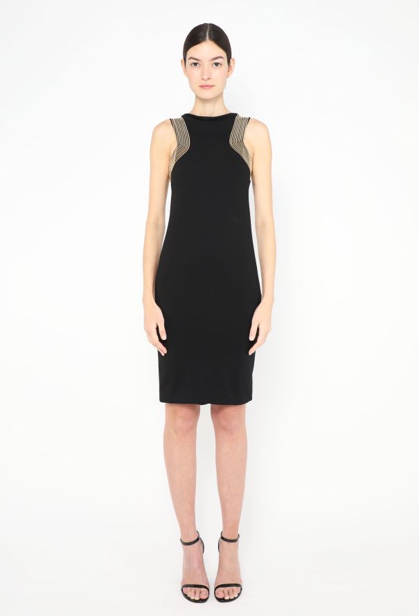 Gucci Embellished Chainlink Trim Dress - 2 Gucci Embellished Chainlink Trim Dress - 2