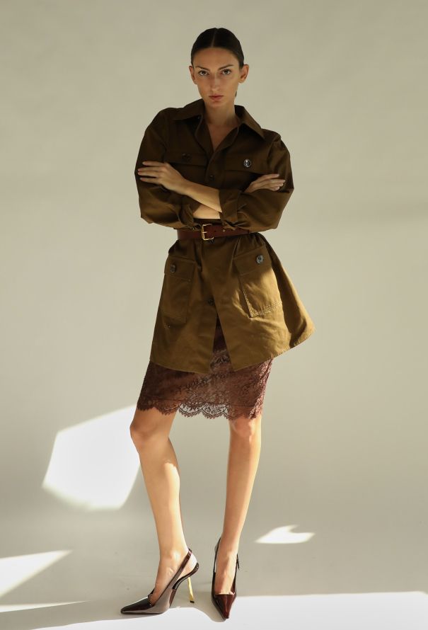 Saint Laurent Pre-Fall 2024 Lace Slip Skirt - 7