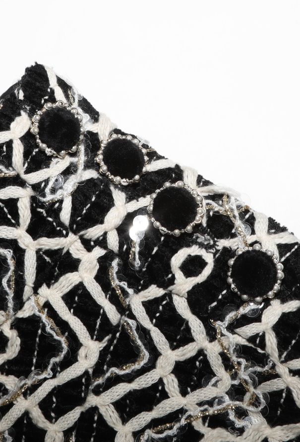 Chanel STUNNING 2022 Hand-Embroidered Lattice Dress - 6