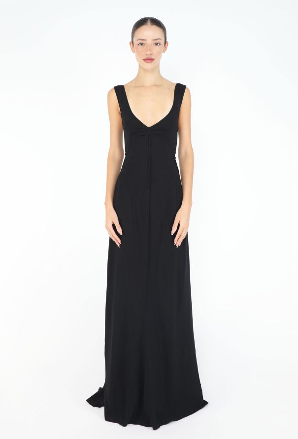 Prada Early 2000s Pleated Crêpe Gown - 1