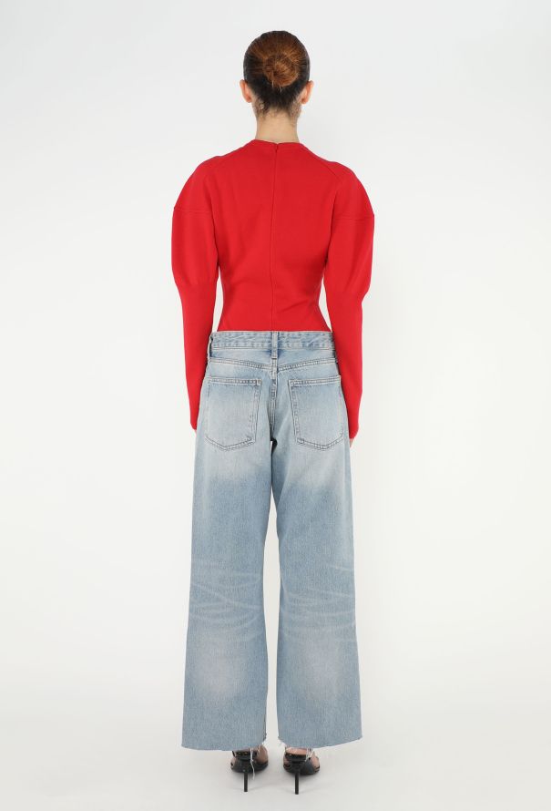 Alaïa Puffed-Sleeve Bodysuit - 4