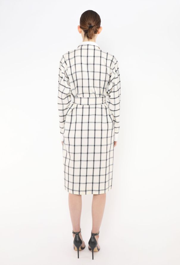 Gucci Vintage Belted Plaid Dress - 6