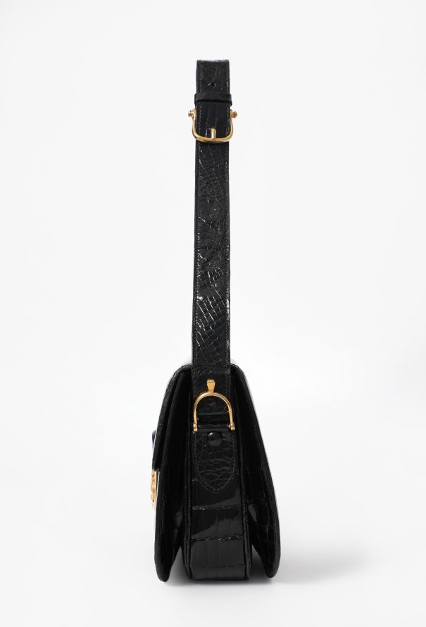 Céline Vintage Crocodile Calèche Bag - 5