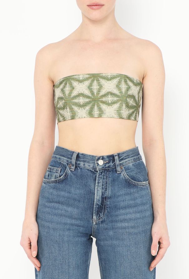 Dries Van Noten Woven Linen Bandeau Top - 1