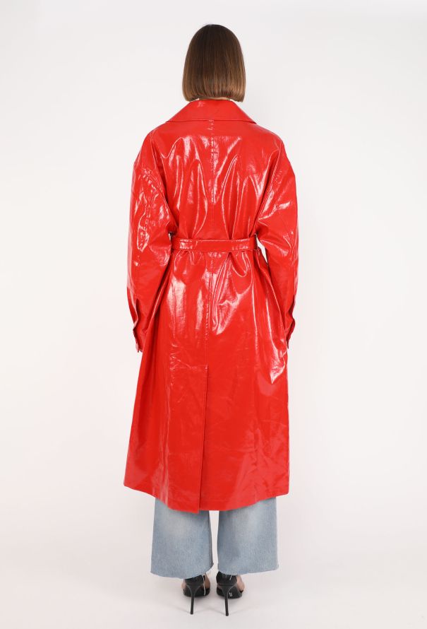 Jil Sander Patent Linen Trench Coat, S/S 2025 - 7