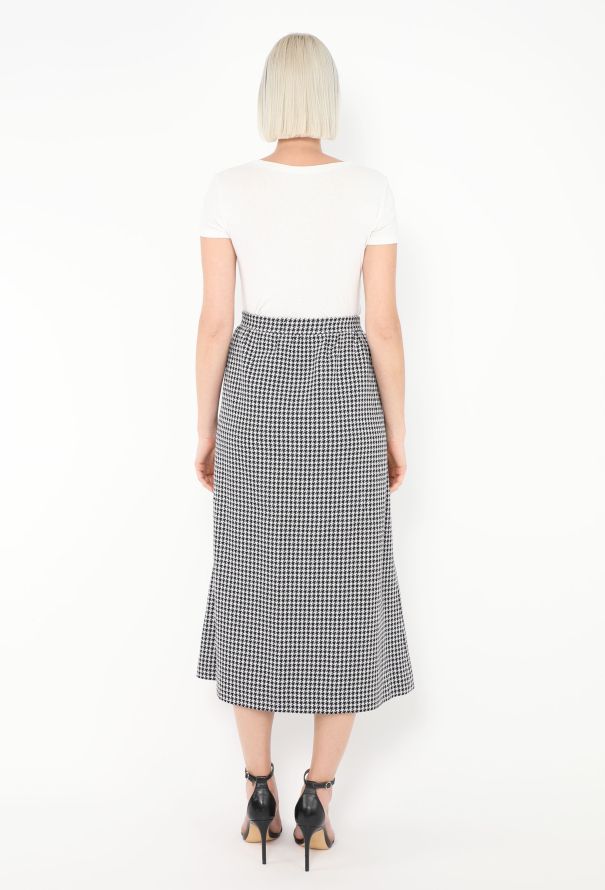 Dior 2017 Houndstooth A-Line Skirt - 5