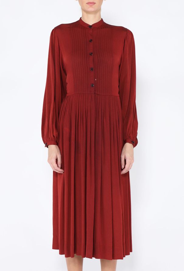 '70s Pleated Day Dress - 3