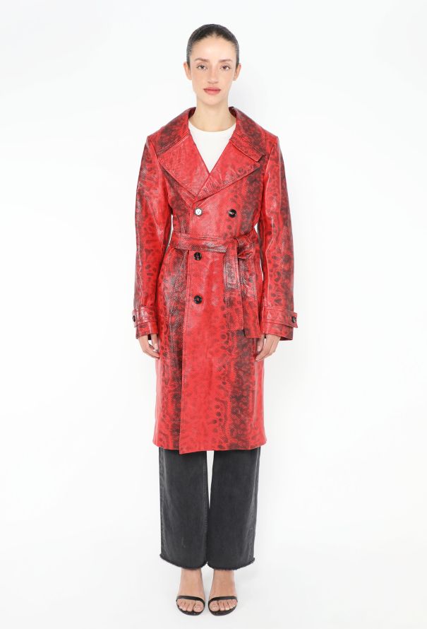 Bottega Veneta Pre-Fall 2023 Snake Print Trench - 5