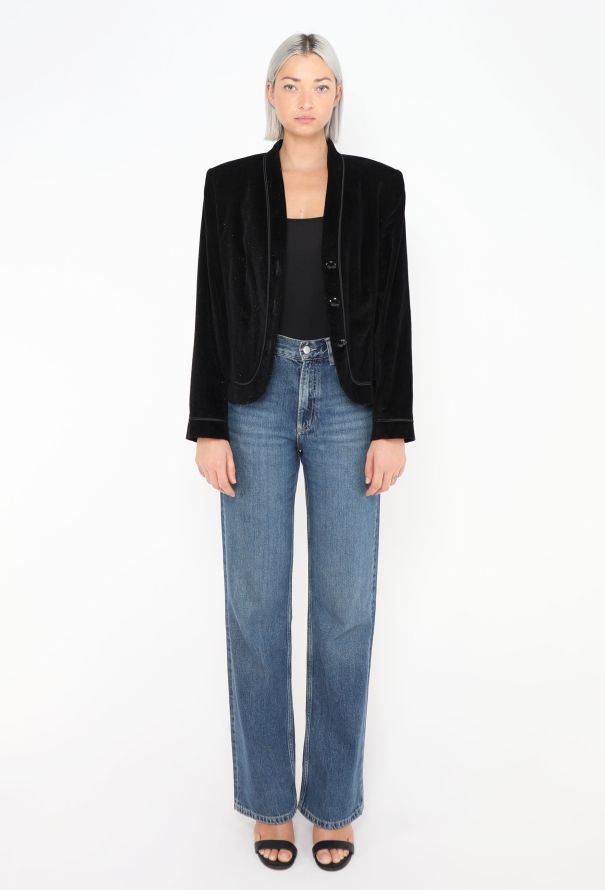 Saint Laurent Vintage Iridescent Velvet Jacket - 5 Saint Laurent Vintage Iridescent Velvet Jacket - 5