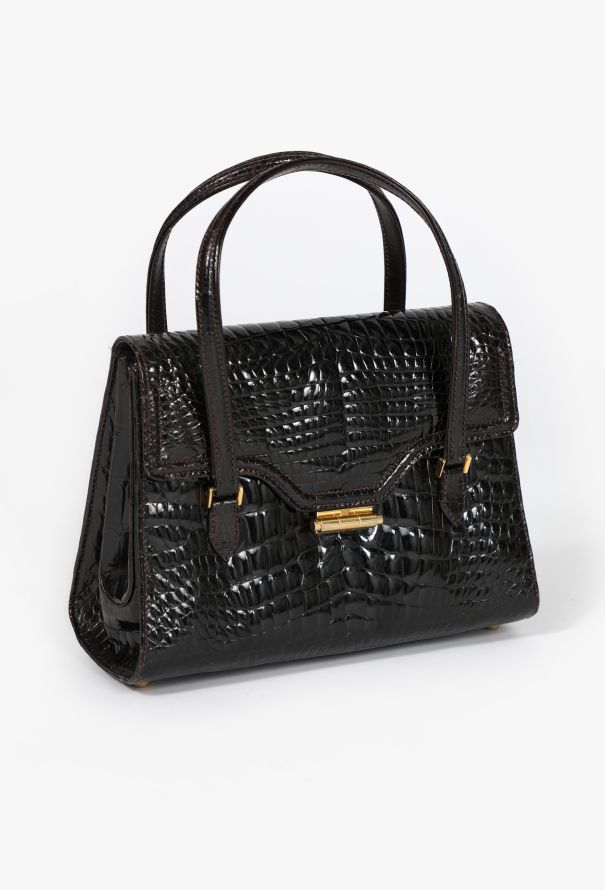 Gucci Vintage Crocodile Leather Bag - 2