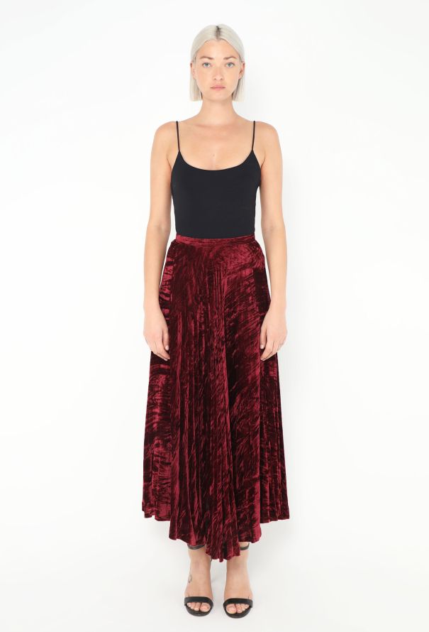 Saint Laurent F/W 1979 Crushed Velvet Skirt - 4