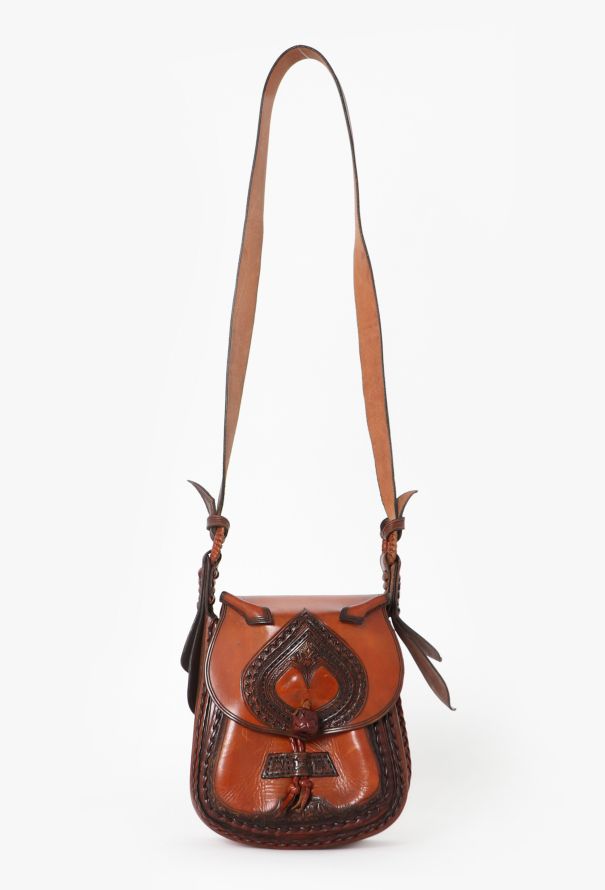 World Treasures Spanish Hand Tooled Leather Bag - 1