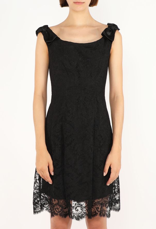Jacques Fath Lace Bow Dress, 1990s - 2
