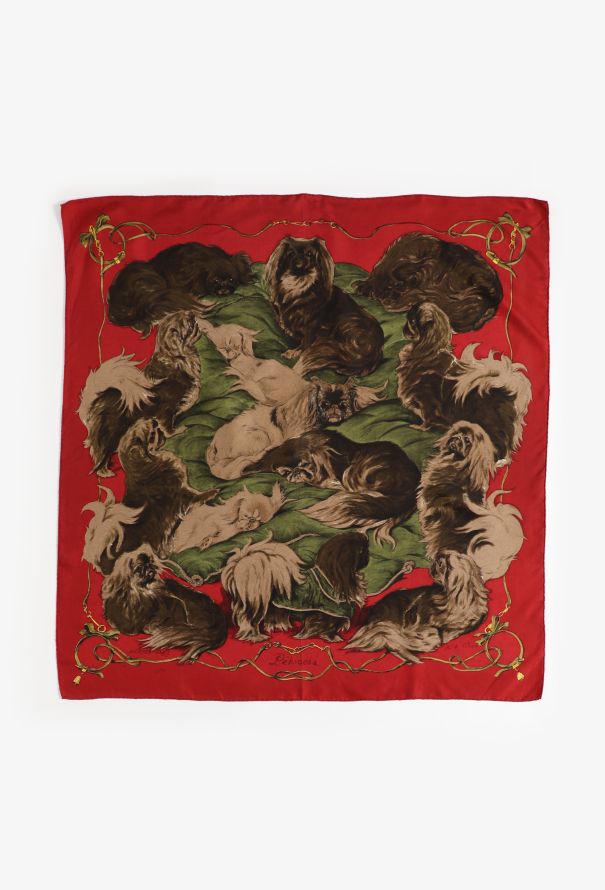 Hermès RARE 1959 'Pékinois' 90cm Silk Carré - 1