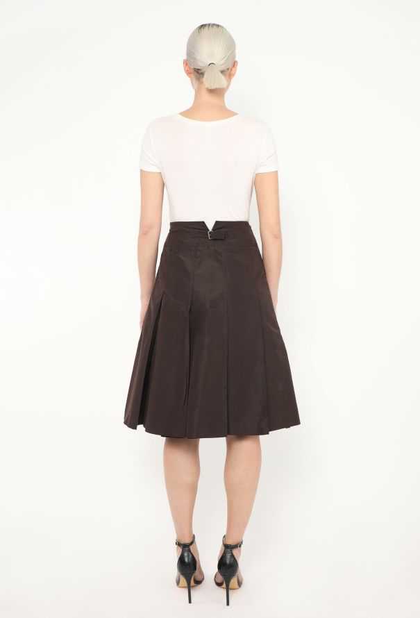 Prada S/S 2001 Pleated Nylon Skirt - 5