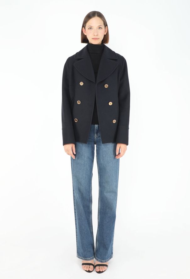Prada Double-Breasted Notched Peacoat - 3