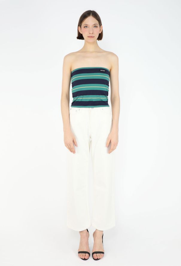 Miu Miu Fall 2025 Striped Tube Top - 2