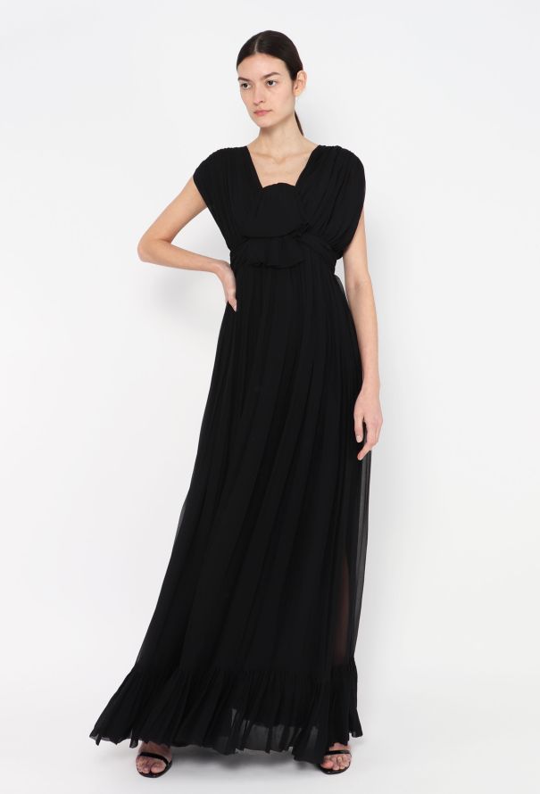 Balenciaga Edition Ruched Silk Chiffon Gown - 1