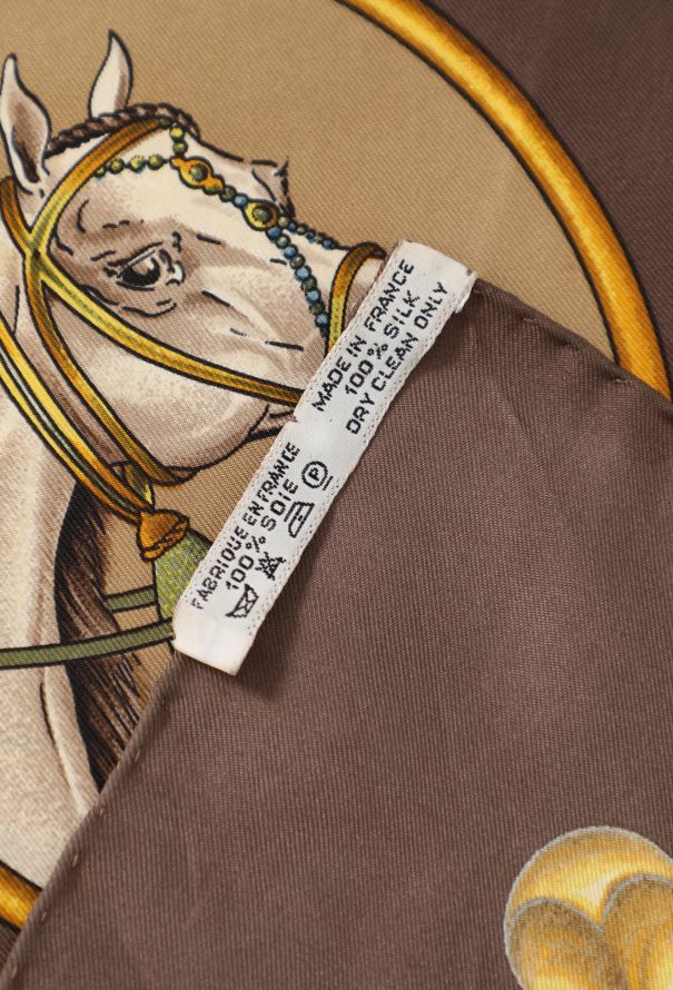 HERMES エルメス プリーツスカーフ 『LES CHEVAUX DES MOGHOLS
